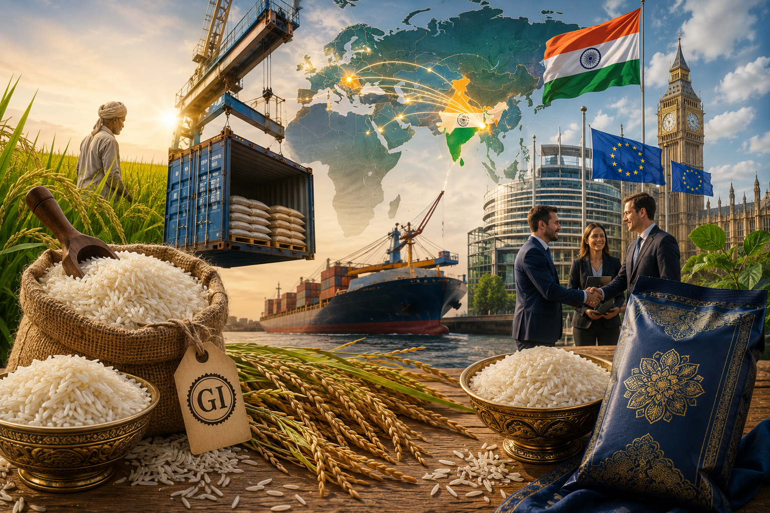 India's Basmati Rice Trade Outlook: GI Tags, Geopolitical Shifts, and High-Value European Markets
